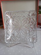 PATERA SALATERKA KWADRAT KRYSZTAŁOWA PRL