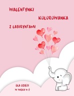 Kolorowanka na walentynki dla dzieci - wygodny, duży druk!