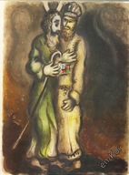 MARC CHAGALL - BIBLIA - Mojżesz i kapłan - 1987 rok
