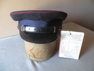 STRAŻ POŻARNA OSP CZAPKA STRAŻAKA z metką PRL BRZEZINY k. ŁÓDŻ rozmiar 55