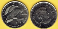 KANADA 25 CENTS 2013 r. Wieloryb Bieługa