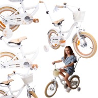 ROWEREK 14 ROWER DLA DZIECKA DZIEWCZYNKI DZIECIĘCY + PROWADNIK KOSZ KÓŁKA