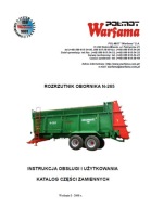 Warfama N-265 - instrukcja obsługi, katalog części rozrzutnika obornika