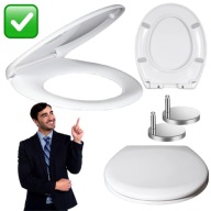 DESKA SEDESOWA KOŁO WOLNOOPADAJĄCA UNIWERSALNA BIAŁA PLASTIKOWA RENEW FORCE