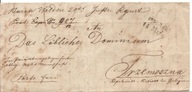 PRAGA -list z 1849 roku do TRZEMESZNA -stempel MYŚLENICE