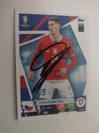 Karta topps match attax autograf Czechy Tomas Cvancara Euro 2024