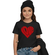Koszulka dziecięca Prezent na Walentynki Serce LOVE wiek 7-8 122-128