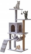 DRAPAK dla kota LEGOWISKO SŁUPEK do drapania BUDKA SOLIDNY z zabawkami