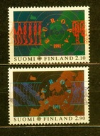 FINLANDIA** EUROPA, kosmos Mi 1144-45