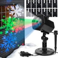 PROJEKTOR ŚWIĄTECZNY LASEROWY REFLEKTOR NA DOM RZUTNIK 12 szt. MOTYWÓW IP65