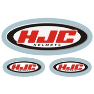 3x Naklejka Naprawcza na Kask z Logo HJC HELMETS Emblemat Znaczek Nalepka