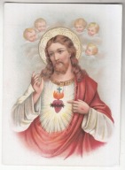 OBRAZEK ŚWIĘTY JEZUS SERCE GOREJĄCE