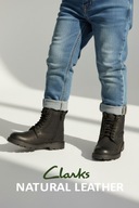 Clarks Heath Chard trzewiki skórzane czarne rozm. 26