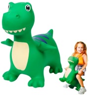 Skoczek Gumowy DINOZAUR ZIELONY JEDNOROŻEC Dmuchane Zwierzę do Skakania