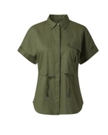 ESMARA bluzka KOSZULA lniana LEN bawełna 46 zielona NOWA