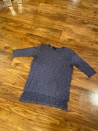 44 niebieska granatowa bluzka z zameczkiem