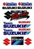 NAKLEJKI NA MOTOR MOTOCYKL ROWER SUZUKI TEAM RACING ZESTAW