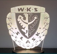 Lampka nocna piłka nożna WKS Śląsk Wrocław 3D Lamp LED