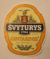 ETYKIETA - SVYTURYS 1784 - ALUS BEER - GINTARINIS - LIETUVA - LITWA