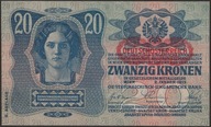 Austro-Węgry 20 koron 1913 - stan 1/2