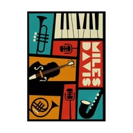 "Miles Davis & Jazz Instruments"– Dekoracyjny Plakat Jazzowy