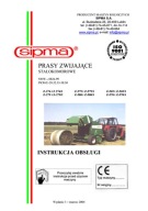 SIPMA Z-276...279...569...570... 579...580 - instrukcji obsługi pras (2004)