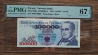 100000zł 1993 seria AE PMG 67 EPQ