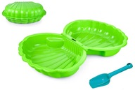 XXL MEGA DUŻA PIASKOWNICA PLASTIKOWA BASEN 2W1 MUSZELKA PREMIUM + zabawka