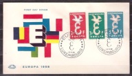 Luksemburg CEPT Europa koperta FDC 1958
