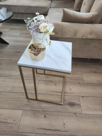 Stolik kawowy złoty nocny boczny pomocniczy