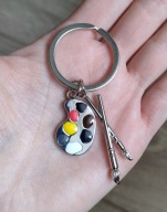 Brelok do kluczy ART Farby Paleta Pędzle Sztuka