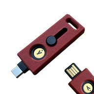 Wysuwane Etui Obudowa Case na Yubikey 5/5C NFC USB-A i USB-C Premium RED
