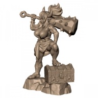 Oni Warrior Sister Demoniczna Wojowniczka A Pinup RPG Druk 3D