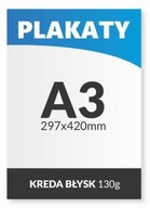 PLAKATY A3 50 sztuk 130g | Papier plakatowy kredowy