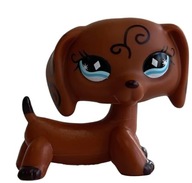 LPS LITTLEST PET SHOP JAMNIK DASCHUND BRAZOWY CUTE KOLEKCJONERSKI FIGURKA