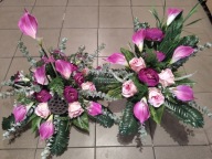 Komplet Cmentarz Duży wiosna na okrągło malina