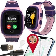 Smartwatch Kids K18 4G GPS GPS Lokalizacja IP67 Różowy