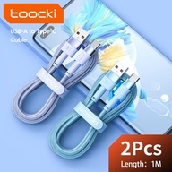 Toocki 2 pak kabel USB typu C Niebieski i fioletowy