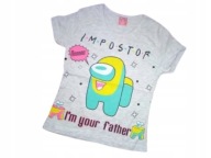 BLUZKA T-SHIRT NADRUK KRÓTKI RĘKAW R.104 (4 LATA)