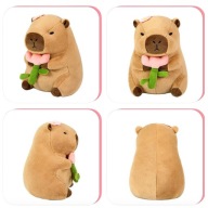 MASKOTKA Z KOCEM PODUSZKA PLUSZAK KAPIBARA 3W1 45 CM DUŻA PRZYTULANKA