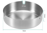 POPIELNICZKA STAL NIERDZEWNA 100mm wewnątrz zewnątrz MASYWNA metalowa 10 cm