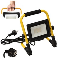 Halogen LED 50W z uchwytem barwa neutralna z SOLAREM budowlany