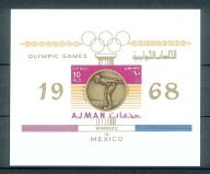 **68 AJMAN BL.A76 = 24E - IGRZYSKA OLIMPIJSKIE MEKSYK