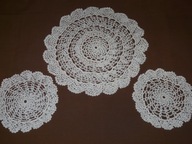 AŻUROWA SERWETA + SERWETKI SZYDEŁKO HANDMADE