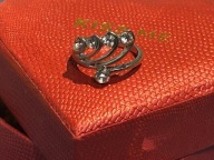 SREBRNY PIERŚCIONEK Z CYRKONIAMI ROZM 21