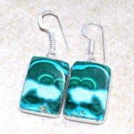Kolczyki Azuryt Chryzokola