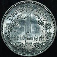 1 Marka 1937 A - Niemcy - III Rzesza - około menniczy egzemplarz