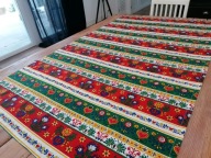 SKANDYNAWSKI DESIGN FOLKOWA BAWEŁNIAN ZASŁONA KUPON MATERIAŁU 113x188 nr.11