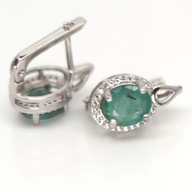 KOLCZYKI - DUŻE NATURALNE SZMARAGDY