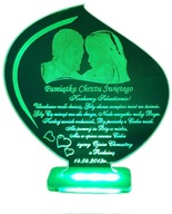 GRAWEROWANA PAMIĄTKA CHRZTU ŚW. LED CHRZEST